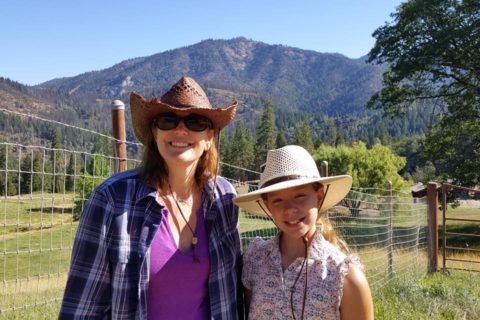 Eliza and her mom Gaylen on Barn Hill