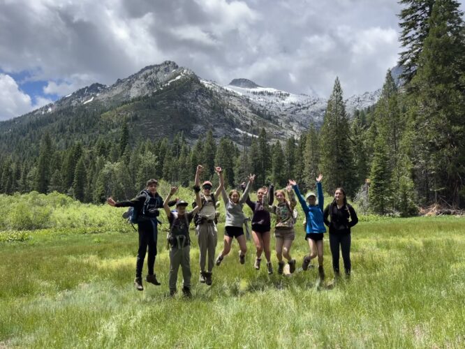 backpackers in the trinity alps